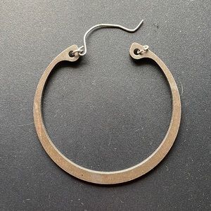 Handmade dark copper/bronze hoop earrings